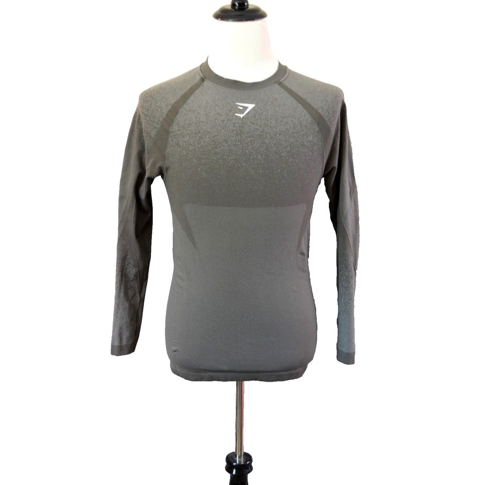 Gymshark Gray Shadow Seamless Long Sleeve T-Shirt Mens Medium